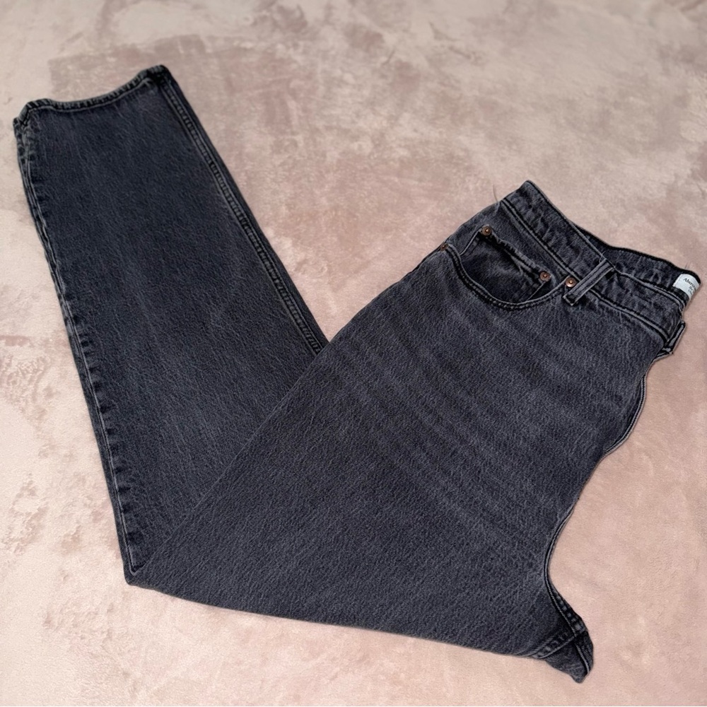 Abercrombie & fitch the 90,s straight ultra high rise Jean size 34/L32 - Picture 2 of 11